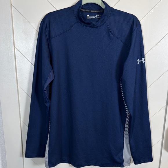 Under Armour Blue Long Sleeve Cold Gear Reactor Shirt - Picture 1 of 9
